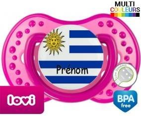 Drapeau uruguay + prénom: Sucette LOVI Dynamic-su7.fr