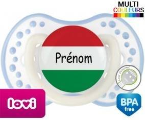 Drapeau hongrie + prénom: Sucette LOVI Dynamic-su7.fr