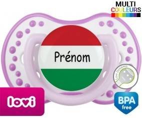 Drapeau hongrie + prénom: Sucette LOVI Dynamic-su7.fr