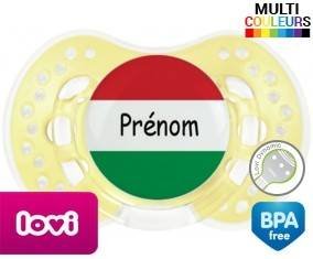 Drapeau hongrie + prénom: Sucette LOVI Dynamic-su7.fr