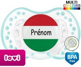 Drapeau hongrie + prénom: Sucette LOVI Dynamic-su7.fr