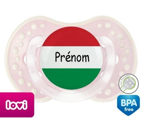 Drapeau hongrie + prénom: Sucette LOVI Dynamic-su7.fr