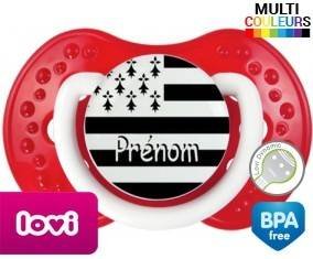 Drapeau bretagne + prénom: Sucette LOVI Dynamic-su7.fr