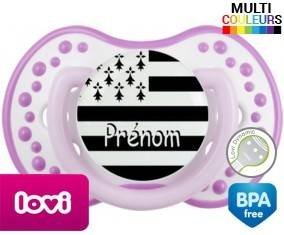 Drapeau bretagne + prénom: Sucette LOVI Dynamic-su7.fr