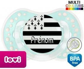 Drapeau bretagne + prénom: Sucette LOVI Dynamic-su7.fr