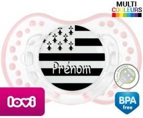 Drapeau bretagne + prénom: Sucette LOVI Dynamic-su7.fr