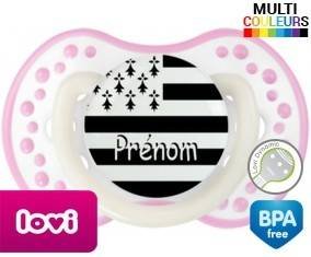 Drapeau bretagne + prénom: Sucette LOVI Dynamic-su7.fr