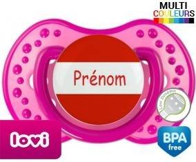 Drapeau autriche + prénom: Sucette LOVI Dynamic-su7.fr