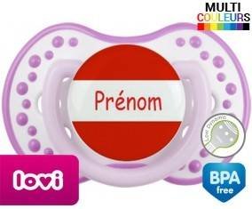 Drapeau autriche + prénom: Sucette LOVI Dynamic-su7.fr