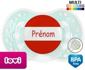 Drapeau autriche + prénom: Sucette LOVI Dynamic-su7.fr