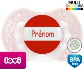 Drapeau autriche + prénom: Sucette LOVI Dynamic-su7.fr