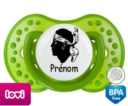 Drapeau corse + prénom: Sucette LOVI Dynamic-su7.fr