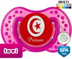 Drapeau tunisie + prénom: Sucette LOVI Dynamic-su7.fr