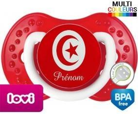 Drapeau tunisie + prénom: Sucette LOVI Dynamic-su7.fr
