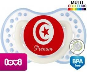 Drapeau tunisie + prénom: Sucette LOVI Dynamic-su7.fr
