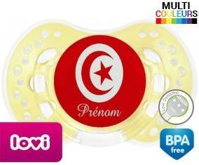 Drapeau tunisie + prénom: Sucette LOVI Dynamic-su7.fr