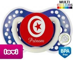 Drapeau tunisie + prénom: Sucette LOVI Dynamic-su7.fr