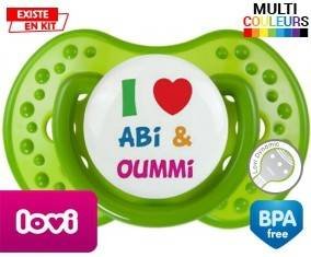 I love abi et oummi : Sucette LOVI Dynamic personnalisée