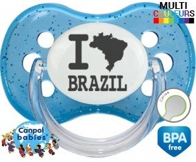 Tetine Originale i love brazil embout Cerise personnalisée