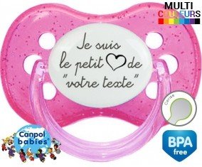 Je suis le petit cœur de... Style1 + prénom: Sucette Cerise-su7.fr