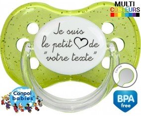 Je suis le petit cœur de... Style1 + prénom: Sucette Cerise-su7.fr
