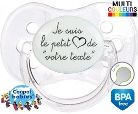 Je suis le petit cœur de... Style1 + prénom: Sucette Cerise-su7.fr
