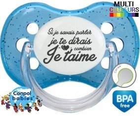 Si je savais parler je te dirais combien je t'aime : Sucette Cerise personnalisée