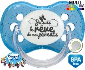 Je suis le rêve de mes parents style1 : Tétine Cerise personnalisée