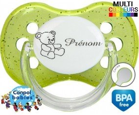 Ourson + prénom: Sucette Cerise-su7.fr