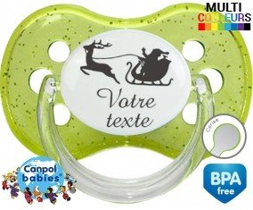 Traîneau de noël + prénom: Sucette Cerise-su7.fr