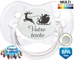 Traîneau de noël + prénom: Sucette Cerise-su7.fr