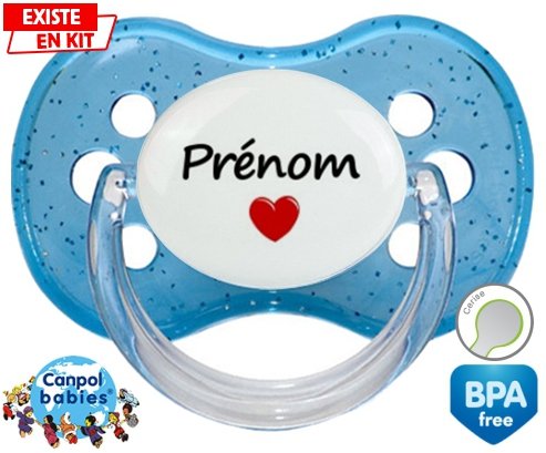 Coeur + prénom: Sucette Cerise-su7.fr