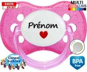 Coeur + prénom: Sucette Cerise-su7.fr