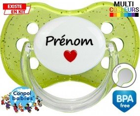 Coeur + prénom: Sucette Cerise-su7.fr