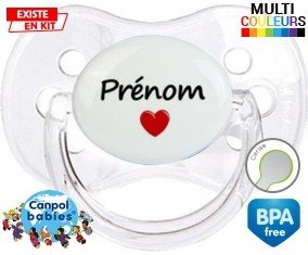 Coeur + prénom: Sucette Cerise-su7.fr