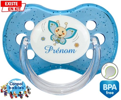 Papillon souriant (garçon) + prénom: Sucette Cerise-su7.fr