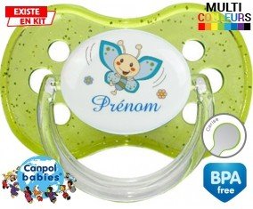 Papillon souriant (garçon) + prénom: Sucette Cerise-su7.fr