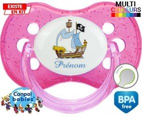 Bateau pirate + prénom: Sucette Cerise-su7.fr