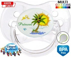 Palmier style2 + prénom: Sucette Cerise-su7.fr