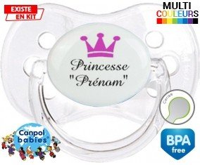Princesse couronne + prénom: Sucette Cerise-su7.fr