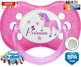 Licorne style1 + prénom: Sucette Cerise-su7.fr