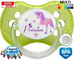 Licorne style1 + prénom: Sucette Cerise-su7.fr