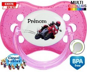 Moto style2 + prénom: Sucette Cerise-su7.fr