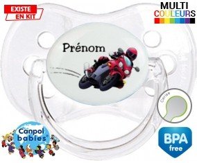 Moto style2 + prénom: Sucette Cerise-su7.fr