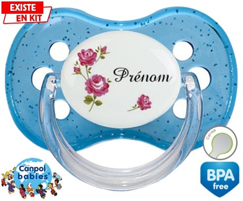 Tige fleur + prénom: Sucette Cerise-su7.fr