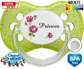 Tige fleur + prénom: Sucette Cerise-su7.fr