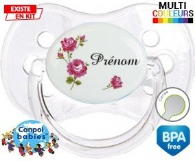 Tige fleur + prénom: Sucette Cerise-su7.fr