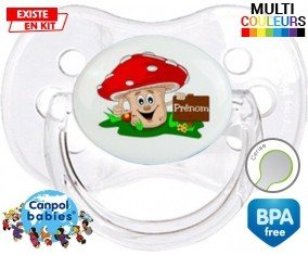 Champignon + prénom: Sucette Cerise-su7.fr