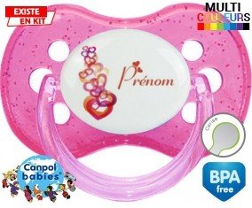Coeurs + prénom: Sucette Cerise-su7.fr
