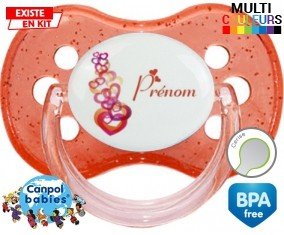 Coeurs + prénom: Sucette Cerise-su7.fr
